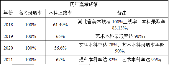 武昌实验寄宿学校历年高考成绩